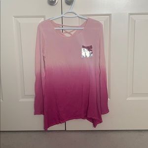 Pink long sleeve shirt